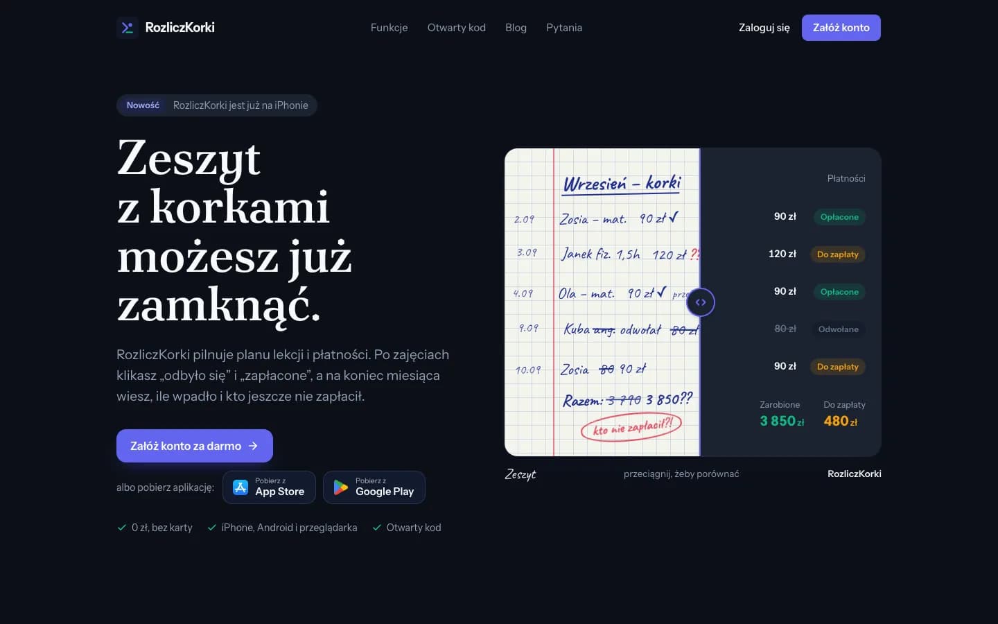 RozliczKorki screenshot